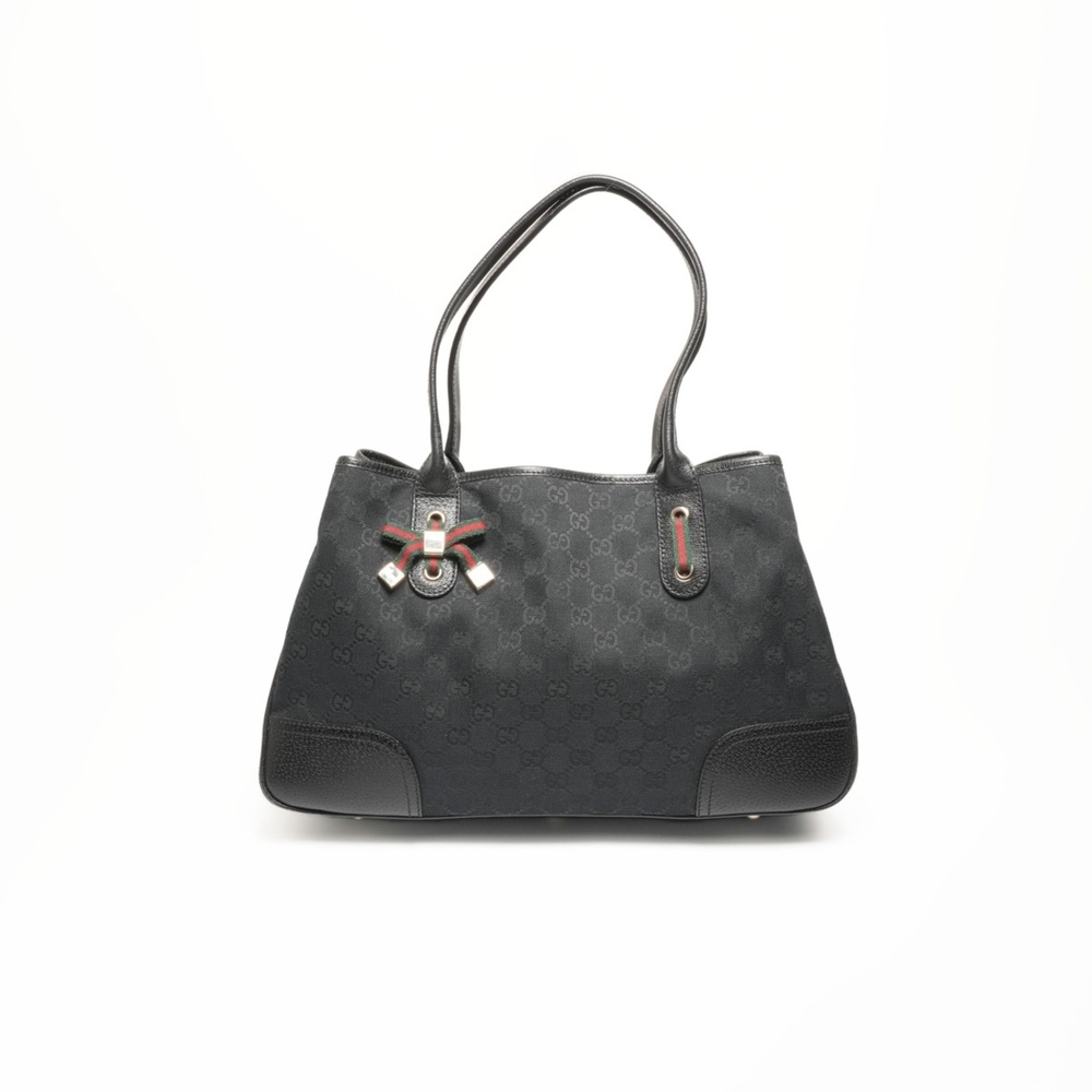 GUCCI Authentic Black Canvas Tote Bag - Picture 2 of 12